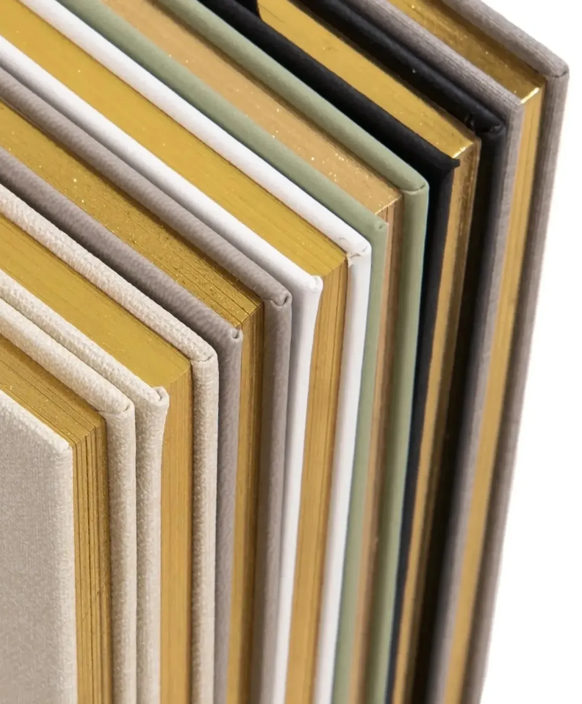 Cloth-bound hardcovers with gilded page edges, produced by Columbia Publication