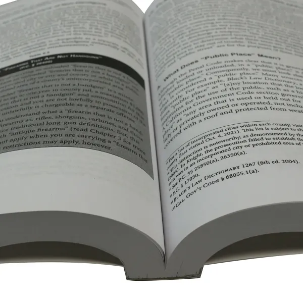 Perfect bound paperback with a black and white interior